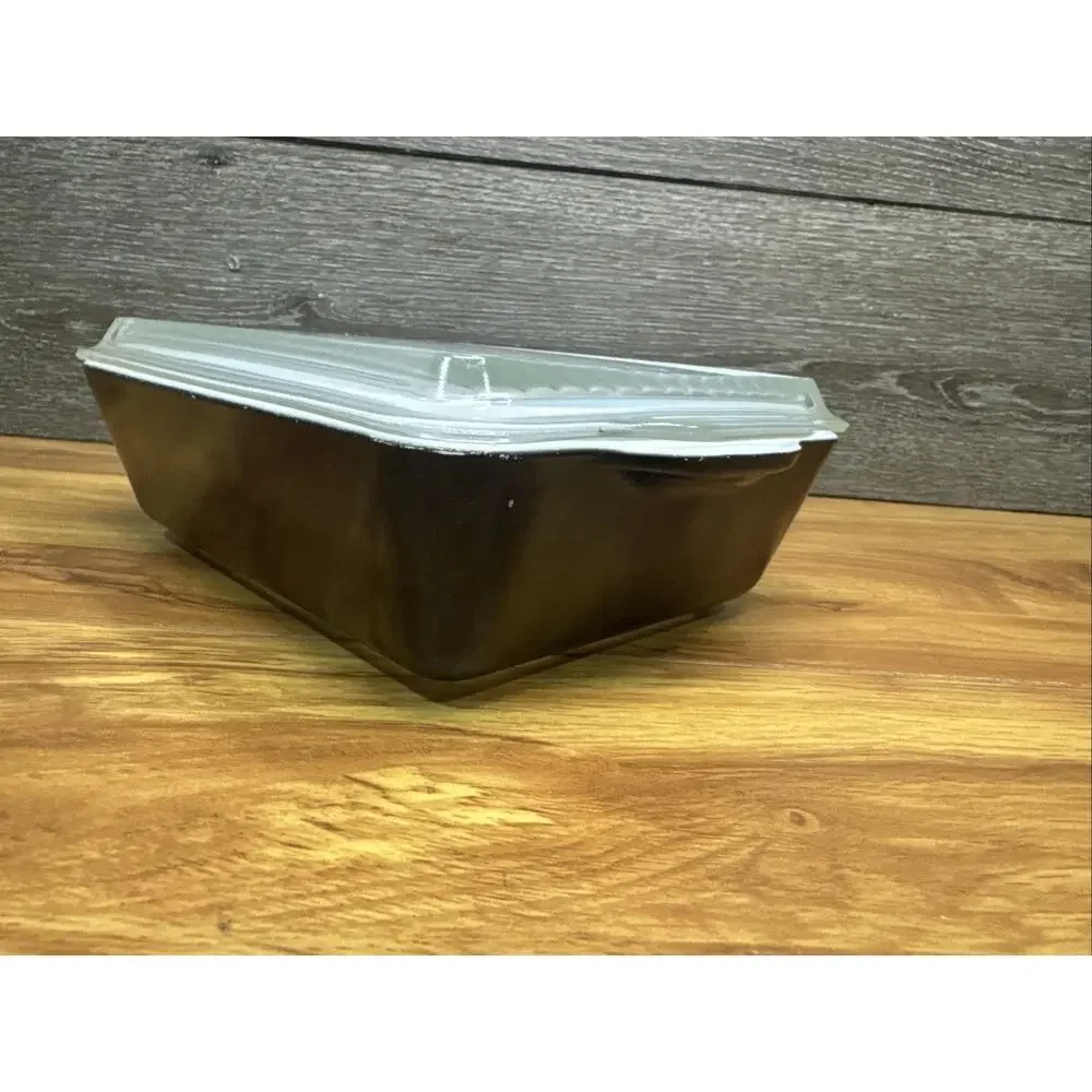 Pyrex Black 503 RODNEY KENT STARLINE Matte Black Refrigerator Dish 1.5 Qt W/ Lid